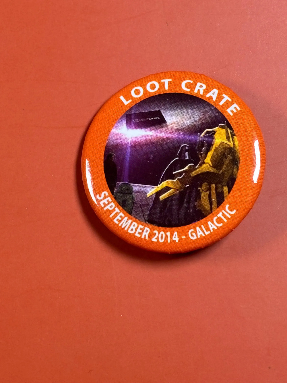 Loot Crate Galactic September 2014 Syfy Star Wars Darth Vader Pinback Button